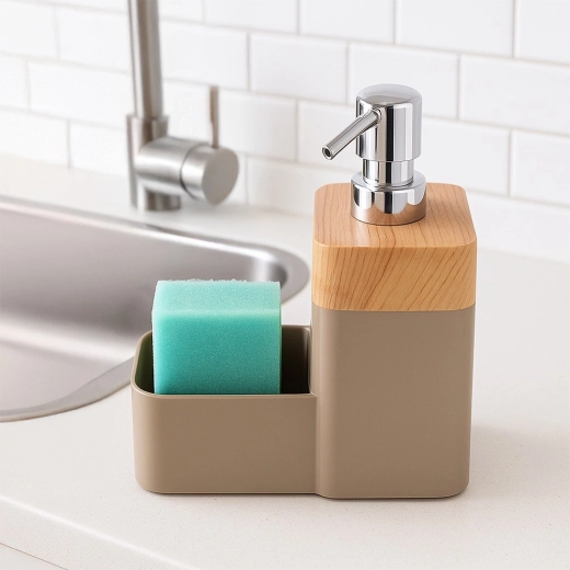 Practical 2-in-1 organizer by the sink