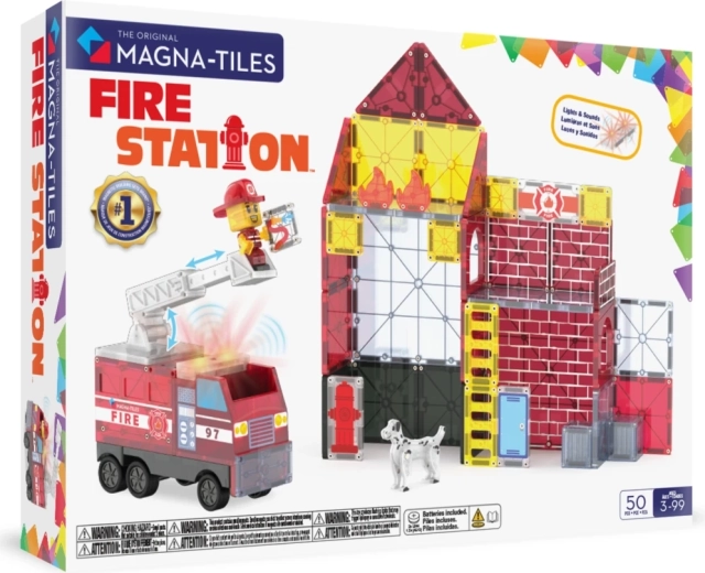 Magna-Tiles Magnetic Building Set Fire Station (50 pieces)
