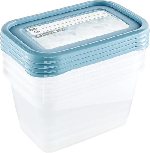 MIA Magic Ice – set de boîtes alimentaires 4× 0,75 l avec étiquette réinscriptible