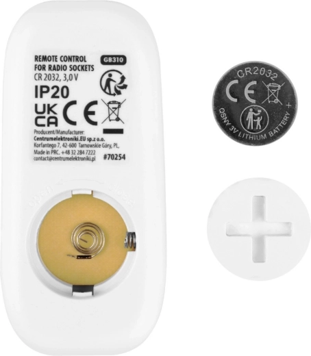 Telecomando alimentato da batteria CR2032