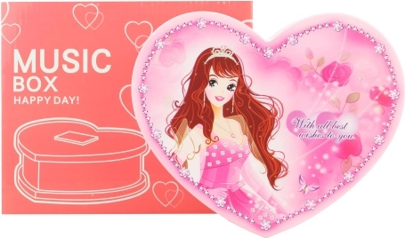 Heart-shaped jewelry box with ballerina