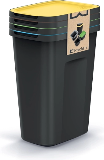 set di bidoni per la raccolta differenziata Compacta Q Flap Plus 4×35 l