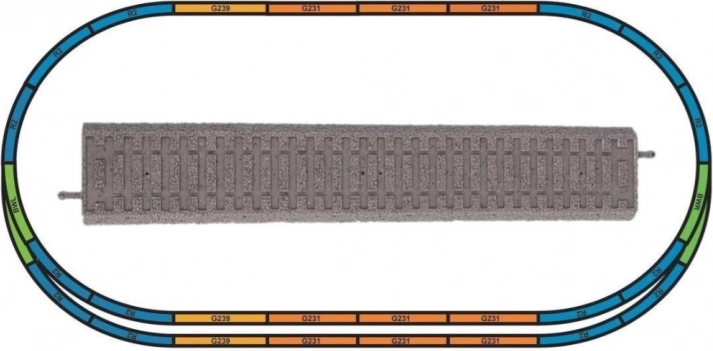 Piko roadbed for A+E track sets – basic oval with parallel track