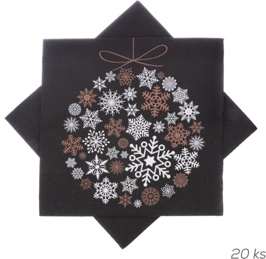 Papirservietter Baňka sorte 33 × 33 cm 20 stk