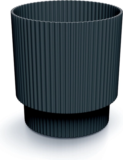 Vaso rigato Milly 19,5 cm antracite