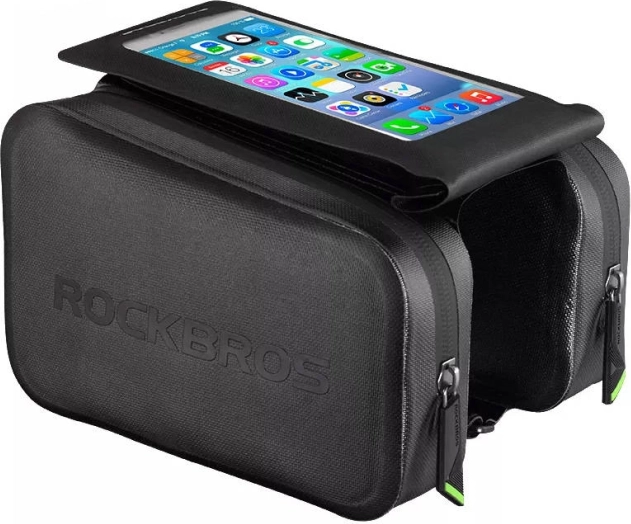 ROCKBROS bicycle bag with phone case, waterproof, black