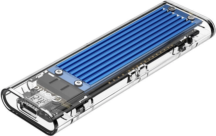 Orico custodia per SSD M.2 NVMe con USB‑C 3.1 Gen 2, 10 Gb/s (blu)