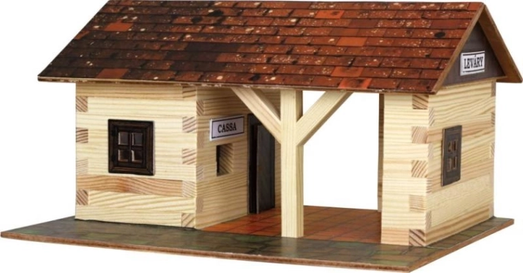 Kit di costruzione incollabile in legno WERK WALACHIA – stazione ferroviaria 1:32