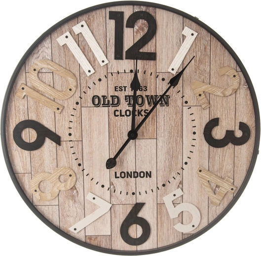 Orologio da parete Old Town 60 cm in legno e metallo
