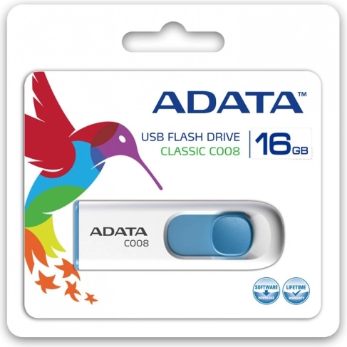 Chiavetta USB ADATA 16 GB USB 2.0 bianco-blu