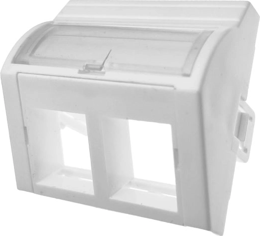 Adapter 45×45 z kątem, 2× RJ45