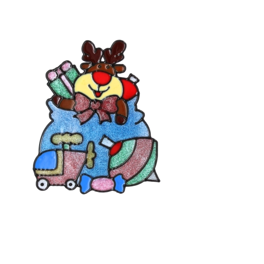 Cute reindeer and gift motifs