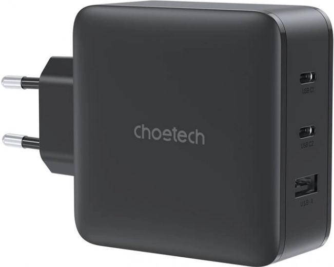Choetech PD8005 vægoplader GaN 100 W med USB‑C og USB‑A