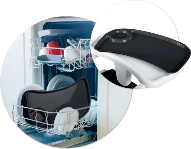 Pulizia facile: vassoio rimovibile e inserto lavabile in lavastoviglie