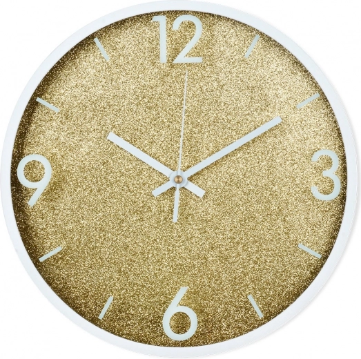 Wall clock gold and white 29.5 cm