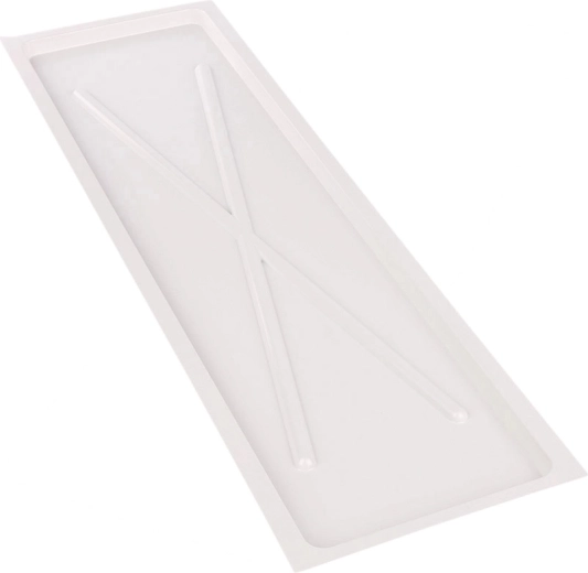 Metpol plateau d’égouttage étroit blanc 75 × 22,5 cm pour égouttoir à vaisselle à deux niveaux 80 cm