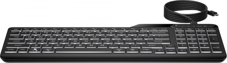 HP 400 backlit wired keyboard black