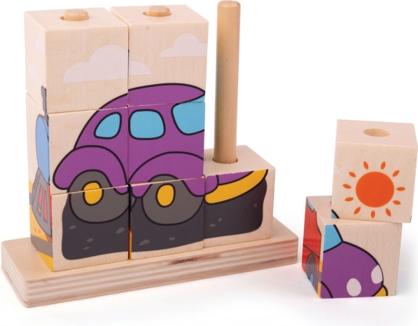 Wooden puzzle Bigjigs Baby Transport