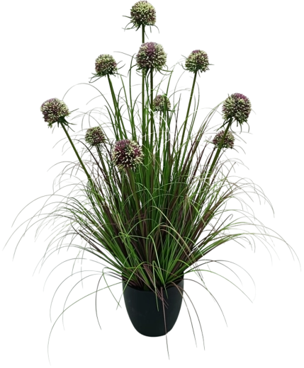 Aglio ornamentale artificiale in vaso viola 90 cm Garden Line
