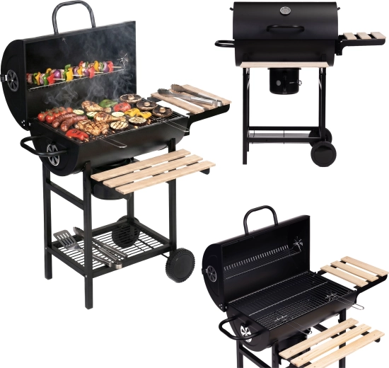 MultiGarden Holzkohle-Gartengrill mit Deckel