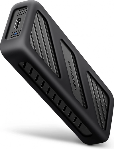 AXAGON armored box – box esterno in alluminio per SSD M.2 NVMe, USB‑C 3.2 Gen 2x2, 20 Gb/s