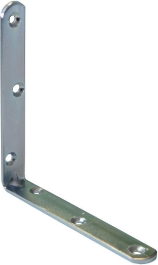 Mounting angle bracket with embossing 140 × 18 × 3 mm, white zinc plated, 10 pcs