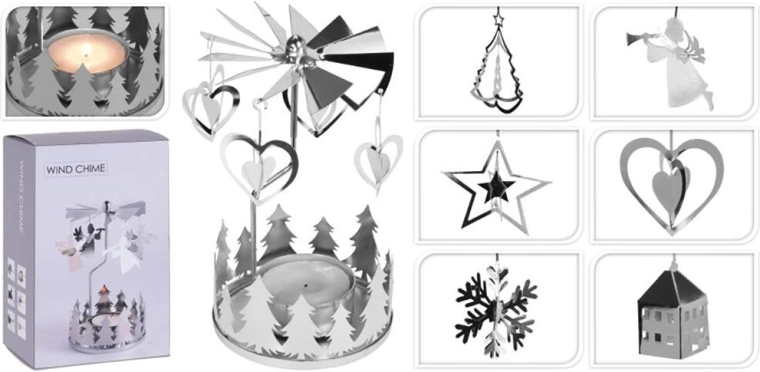 Angel chimes silver 13 × 8 cm, 6 designs