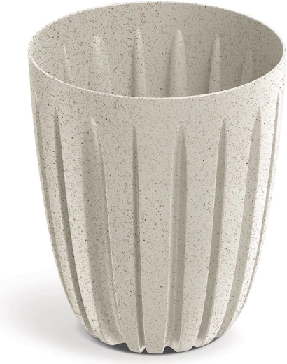 Vaso Wario Eco Wood 19,2 cm bianco con decoro legno