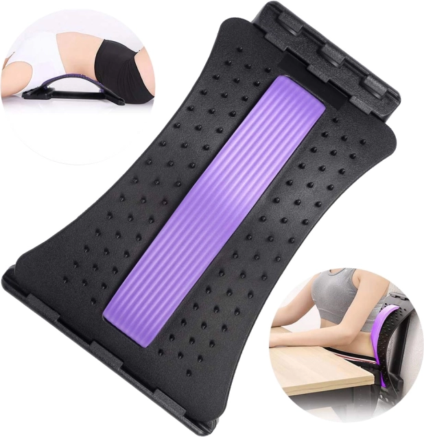 Back Stretching and Massage Mat with Spine Support