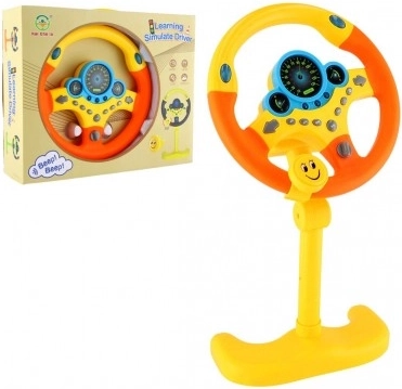 Children's interactive steering wheel with sound and light