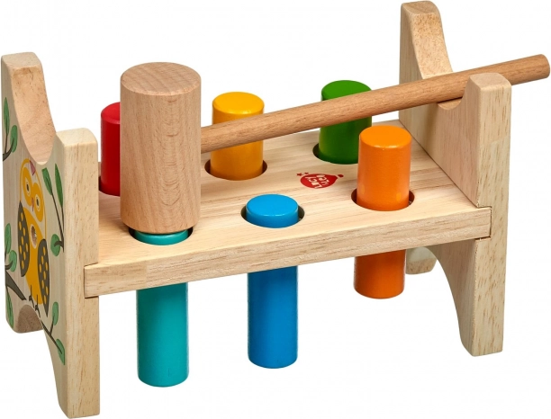 Wooden Hammering Bench Forest Owl Lucy & Leo