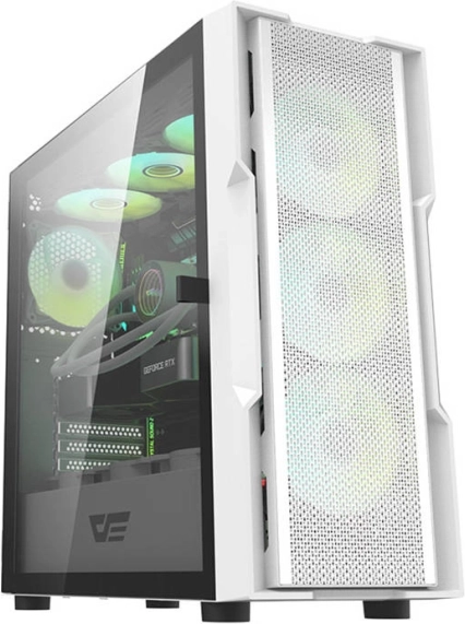 Case del computer Darkflash con 4 ventole bianca