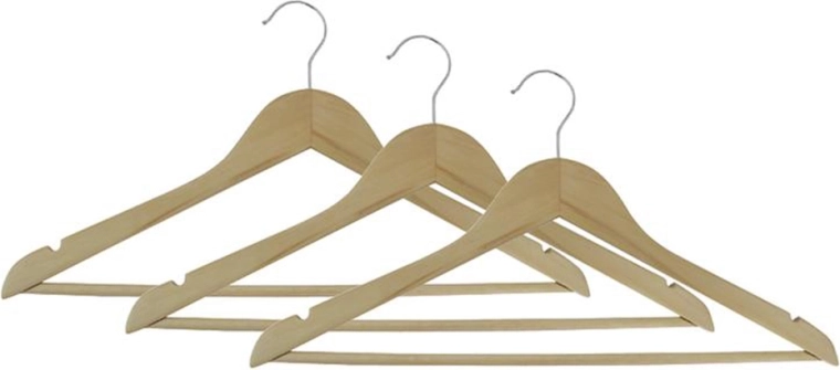 Toro Wooden Clothes Hangers, 3 pcs