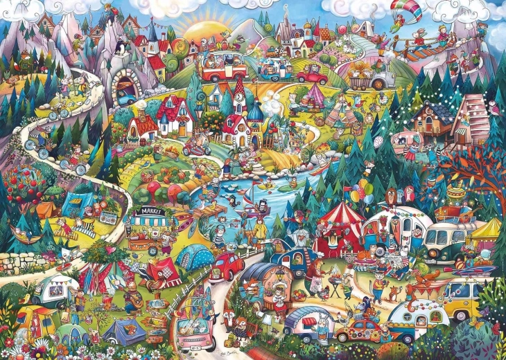 Puzzle 2000 pezzi Weekend attivo di RITA BERGMAN (puzzle + poster)