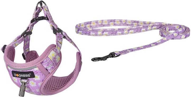 DOGNESS Walking Set – Harness and 1.5 m Leash, Pink