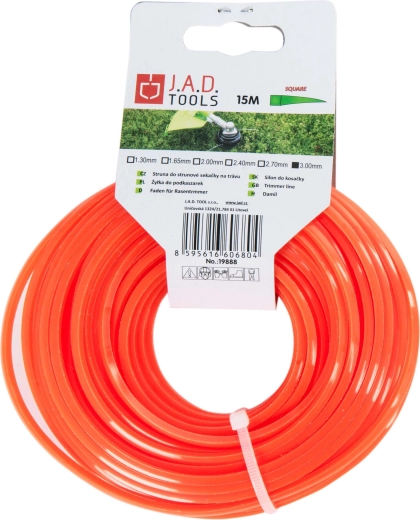 Fil pour coupe-bordures carré 1,6 mm, 15 m