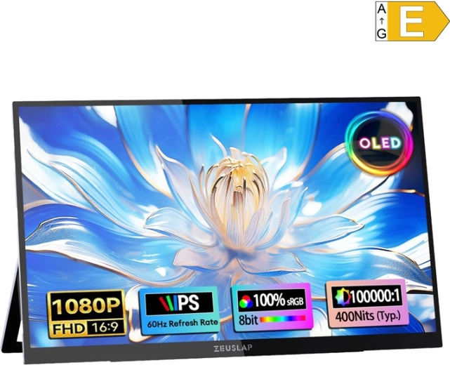 Monitor OLED portatile touch Zeuslap 13,3" Full HD