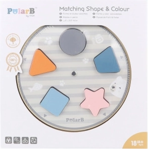 wooden educational game POLARB – sorting shapes and colors