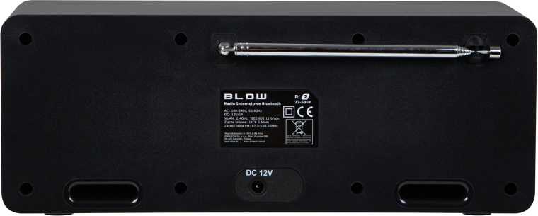Alimentazione 12 V e antenna telescopica