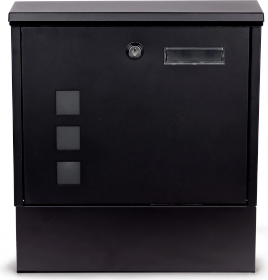 Steel Mailbox ModernHome with Newspaper Holder and Lock