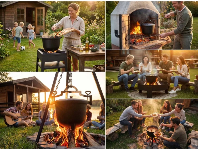 Tre modalità d’uso: appoggiare, appendere, cucinare a gas