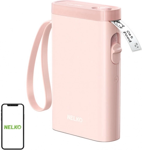 Thermal címkenyomtató Nelko P21 (rózsaszín)