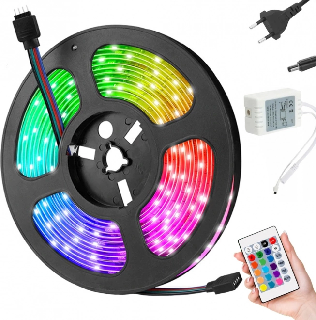SMD 5050 RGB LED Strip 4.5 m Waterproof Set with Remote Control