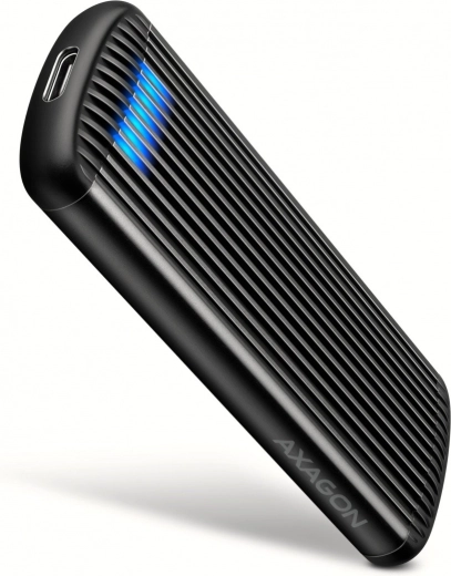 AXAGON EEM2-SC boîtier en aluminium sans vis pour SSD M.2 NVMe avec USB‑C 3.2 Gen 2 10 Gb/s, gris