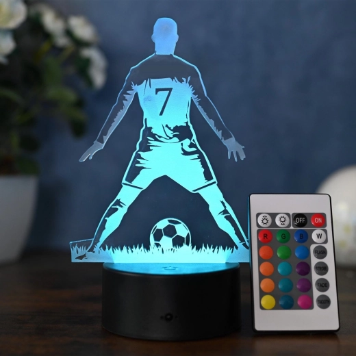 Suggestivo effetto 3D del calciatore