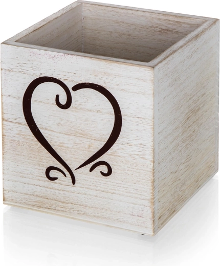 Aspect whitewash rustique avec cœur