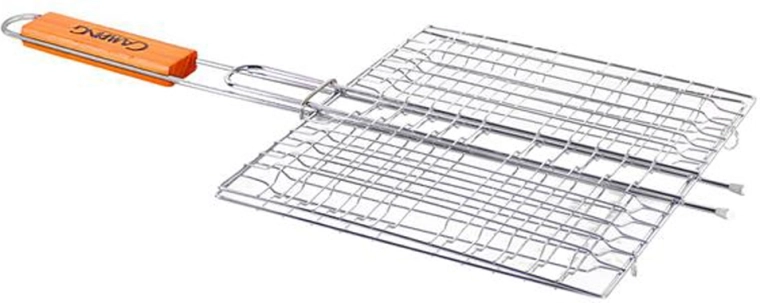 Grille de camping Toro avec poignée en bois 28 × 27 cm