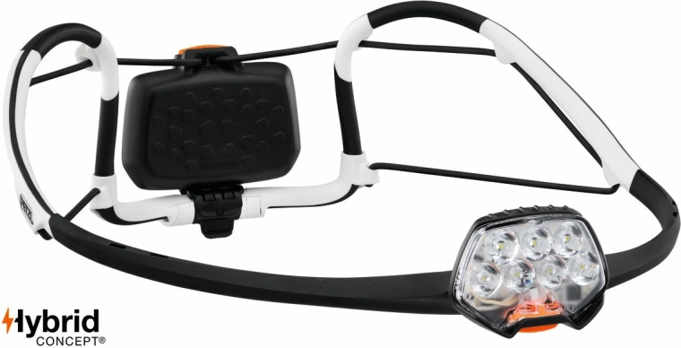 Petzl IKO lampada frontale con fascia AIRFIT, nera