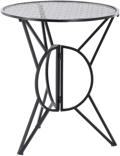 Table ronde stable avec plateau perforé