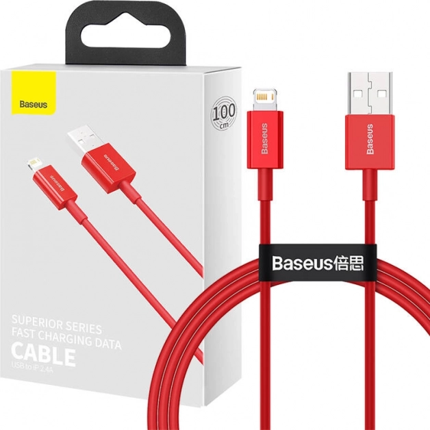 Cavo USB Baseus per ricarica veloce 1m rosso